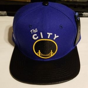 Golden State Warriors premium leather strapback